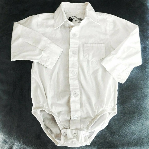 Other - Baby Dress Shirt 9 Months Littlest Prince Button Up White